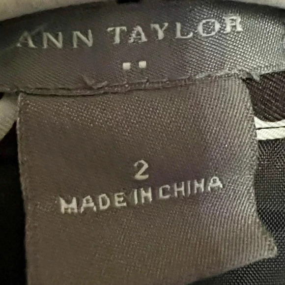 Ann Taylor Black White‎ Damask Print Wrap Sleeveless Dress Size 2 - Picture 8 of 9